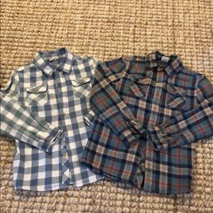 Boys Egg by Susan Lazar Flannel Button-ups
